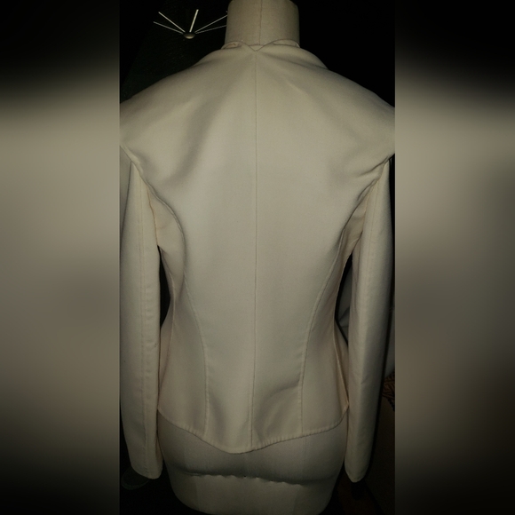 Ralph Lauren Purple label wool bias cut handmade fitted cream jacket - Picture 10 of 16